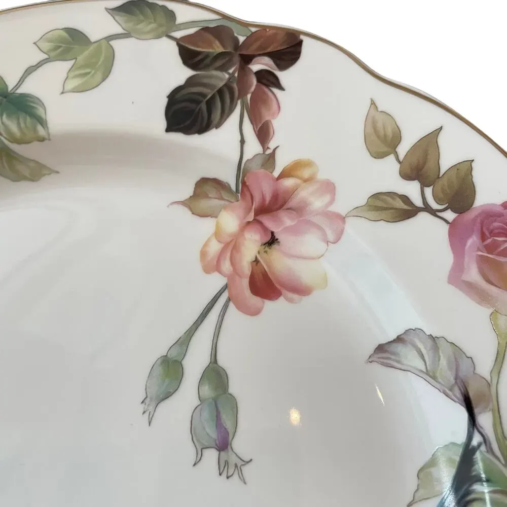 NEW Grace Teaware Floral Birds Porcelain Dinner Plates 11” Set of 4